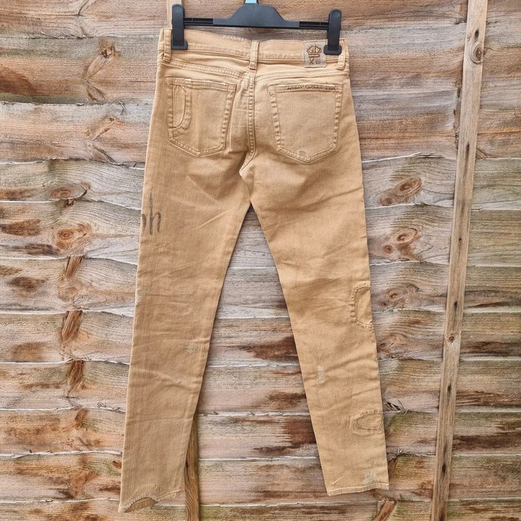 Immagine di BNWT Ralph Lauren Women's Size W26" L30" Beige Skinny Fit Ranger Wash Jeans 2